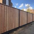 Tuinscherm Douglas fijnbezaagd 23-pl 16mm recht rvs geschroefd 180x180cm Verticaal