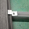 *Alu rail t.b.v. cladded fence / profi-wall 206cm