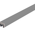 *Profi-Fence Aluminium Begin- /eind set 179cm RAL 9007