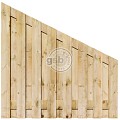 Tuinscherm grenen 17 planks 16mm recht rvs geschroefd 180/90 x 180 cm verticaal