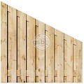 Tuinscherm grenen 19 planks 16mm recht rvs geschroefd 180/90 x 180 cm verticaal