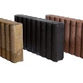 *Palissadeband Zwart 8x25x50cm Op=Op