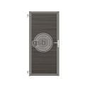 Tuinpoort Profi-Fence | Cloudy Grey | Grijs frame