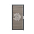 Composiet Poort Profi-Fence Light Grey 90x190cm - Antraciet Frame (RAL 7016) Horizontaal