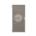 Composiet Poort Profi-Fence Light Grey 90x190cm - Grijs Frame (RAL 9007) Horizontaal