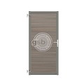 Composiet Poort Profi-Fence Light Grey 90x190cm - Grijs Frame (RAL 9007)