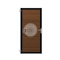 Tuinpoort Profi-Fence | Savanna Brown | Zwart frame
