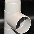 *PVC WA T-stuk 75mm grijs 45°