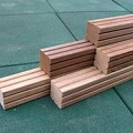 *Bangkiraipaal geschaafd met diamantkop 68x68x2700mm    op=op