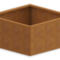 Cortenstaal plantenbak Vierkant 100x100x30cm