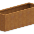 Cortenstaal plantenbak Rechthoek XL 150x50x30cm met bodemplaat