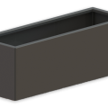 Gepoedercoat staal plantenbak Rechthoek 100x120x30cm RAL7016
