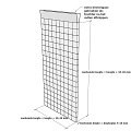 Grindschutting. maas 10x10cm. 90x180x4cm (Op=Op)