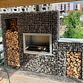 Classic Tuinhaard met houtopslag 175x180x60cm