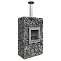 Classic Tuinhaard met BBQ | 110x180x60cm