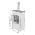 Classic Tuinhaard met BBQ | 110x180x60cm