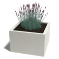 Gepoedercoat staal plantenbak Vierkant 100x100x100cm RAL9010