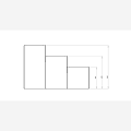 Gepoedercoat staal plantenbak Vierkant Trapmodel III 40-Antraciet (RAL 7016) met bodemplaat