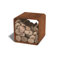 Houtopslag Cortenstaal Cube modulair