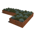 Plantenbak Cortenstaal Hoekopstelling met bodemplaat