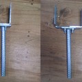 *Paalsteun Carport verstelbaar U- model verzinkt met draadanker