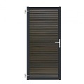 Composiet Poort Profi-Fence Chocolate 90x190cm - Antraciet Frame (RAL 7016) Horizontaal