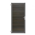 Composiet Poort Profi-Fence Chocolate 120x190cm - Grijs Frame (RAL 9007) Horizontaal