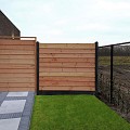 Douglas Zweeds rabat Blank enkelzijdig - Poort met stalenframe