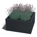 Gepoedercoat staal plantenbak Vierkant 100x100x100cm RAL9005