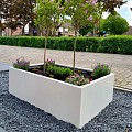 Plantenbak gepoedercoat staal Rechthoek RAL9010 zonder bodemplaat