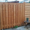 Tuinscherm Douglas fijnbezaagd 23-pl 16mm recht rvs geschroefd 180x180cm Verticaal