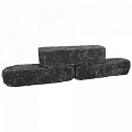 Garden Wall Black 15x15x60 cm getrommeld