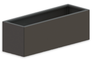 Plantenbak gepoedercoat staal Rechthoek RAL7016 met bodem
