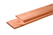 Douglas plank één zijde ruw, één zijde geschaafd 2,8x19,5 cm groen geïmpregneerd