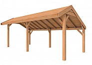 Douglasvision kapschuur Comfort 600x250cm kleurloos ge?mpregneerd.