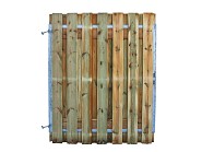 Grenen 140mm Poort met stalenframe