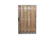 Poort 170cm Schichtcombi Vuren Stalen Frame 170x180cm Verticaal