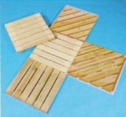 *Reliëftegel Recht 16mm Grenen 50x50cm