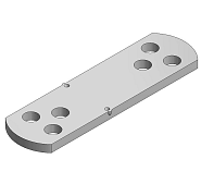 *Aluminium Koppelstuk t.b.v. Balk 25x35mm