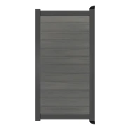 Poort Profi-Fence | 125x175cm | Natural Cloudy Grey | Horizontaal | Antraciet aluminium frame