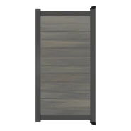 Poort Profi-Fence | 125x197cm | Natural Light Grey | Horizontaal | Antraciet aluminium frame