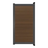 Poort Profi-Fence | 125x175cm | Natural Savanna Brown | Horizontaal | Antraciet aluminium frame