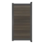 Poort Profi-Fence | 125x186cm | Rhombus Walnut | Horizontaal | Antraciet aluminium frame