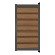 Poort Profi-Fence | 125x197cm | Rhombus Tropical Brown | Horizontaal | Antraciet aluminium frame