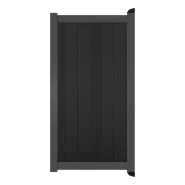 Poort Profi-Fence | 125x175cm | Natural Solid Black | Verticaal | Antraciet aluminium frame