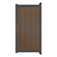 Poort Profi-Fence | 97x197cm | Natural Savanna Brown | Verticaal | Antraciet aluminium frame
