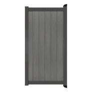 Poort Profi-Fence | 125x186cm | Natural Cloudy Grey | Verticaal | Antraciet aluminium frame