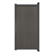 Poort Profi-Fence | 97x175cm | Rhombus Walnut | Verticaal | Antraciet aluminium frame