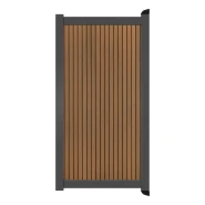Poort Profi-Fence | 97x197cm | Rhombus Tropical Brown | Verticaal | Antraciet aluminium frame