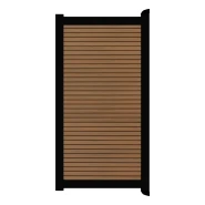 Poort Profi-Fence | 97x186cm | Rhombus Tropical Brown | Horizontaal | Zwart aluminium frame